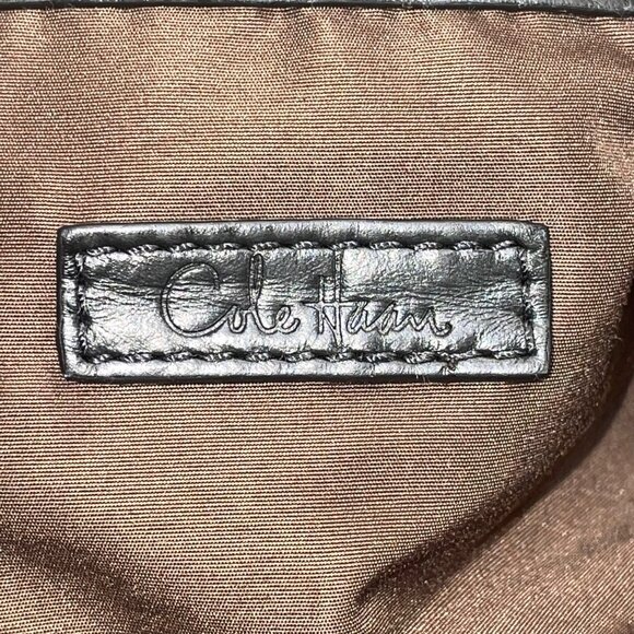 Cole Haan Black Nylon Weekender Adjustable Leather Strap Travel Duffle Bag - Picture 5 of 14